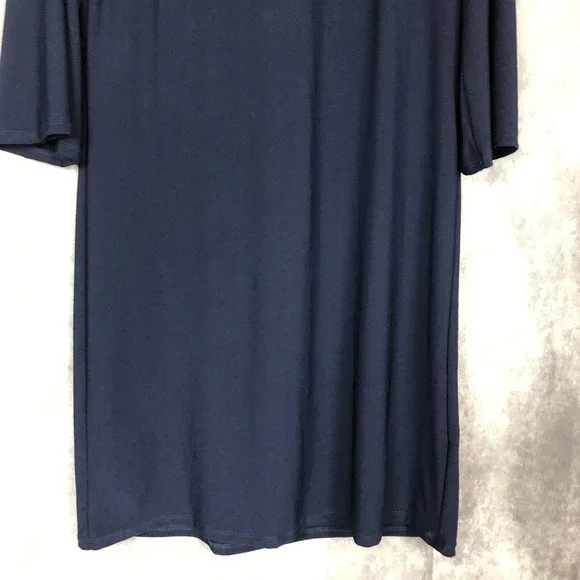 Tacera Women's Sz S Blue Long Sleeve Knee Length Pullover Dress - Picture 4 of 8